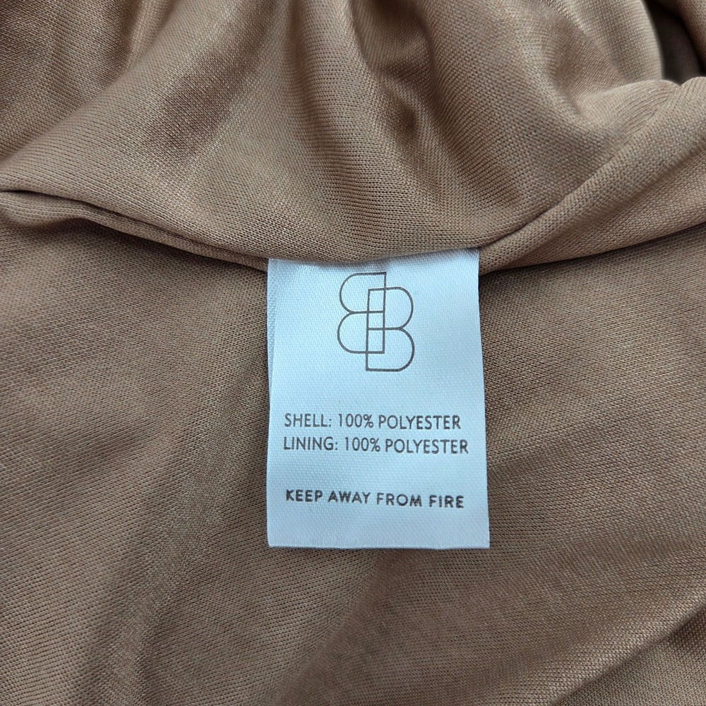 Baltic Born Sicily Satin Maxi Dress L Mocha Brown Floral - Picture 9 of 10
